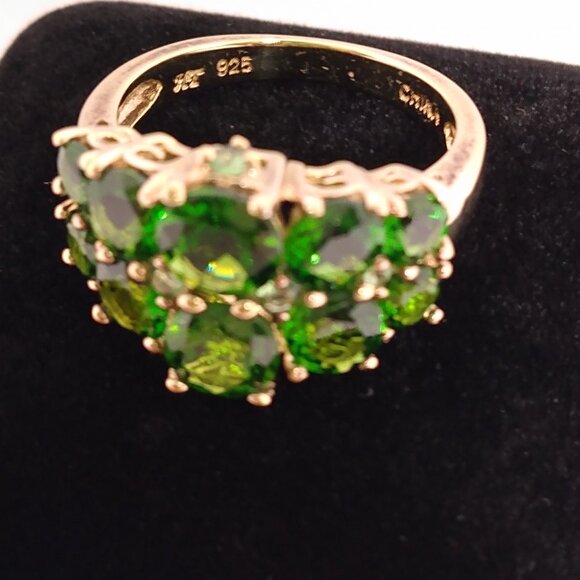 Natural Russian chrome diopside ring size 6 - Picture 2 of 7